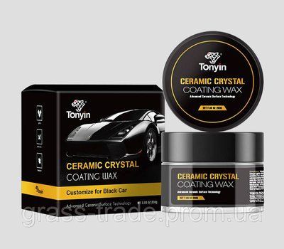 CERAMIC BLACK WAX Твердий віск для темних авто 200 г TW04E фото